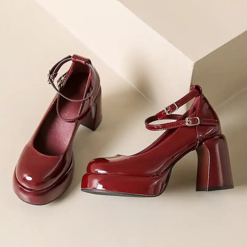 Scarlett Platform Heels- red