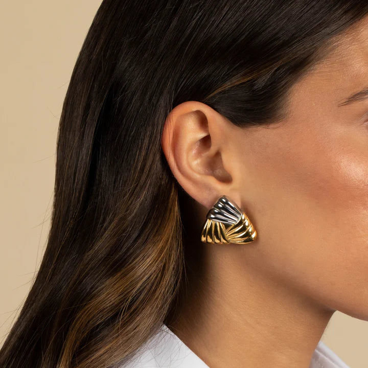 Gia Earrings- mixed metal