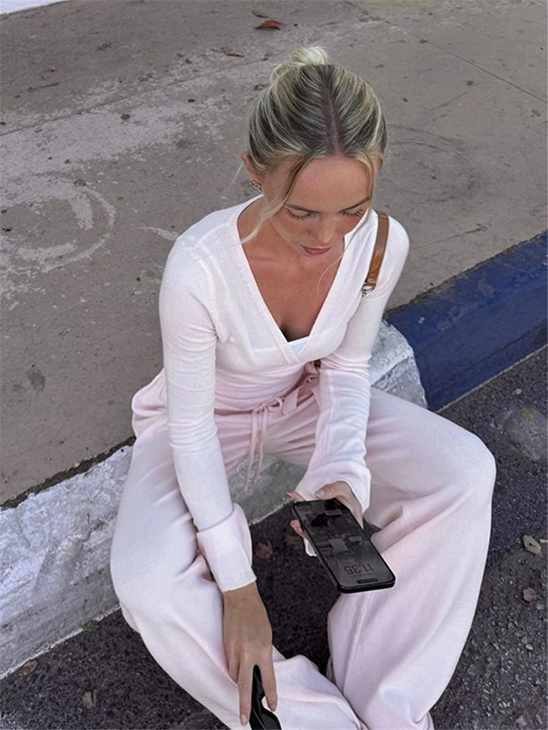 Willow Wrap and Flow Pants- pink set