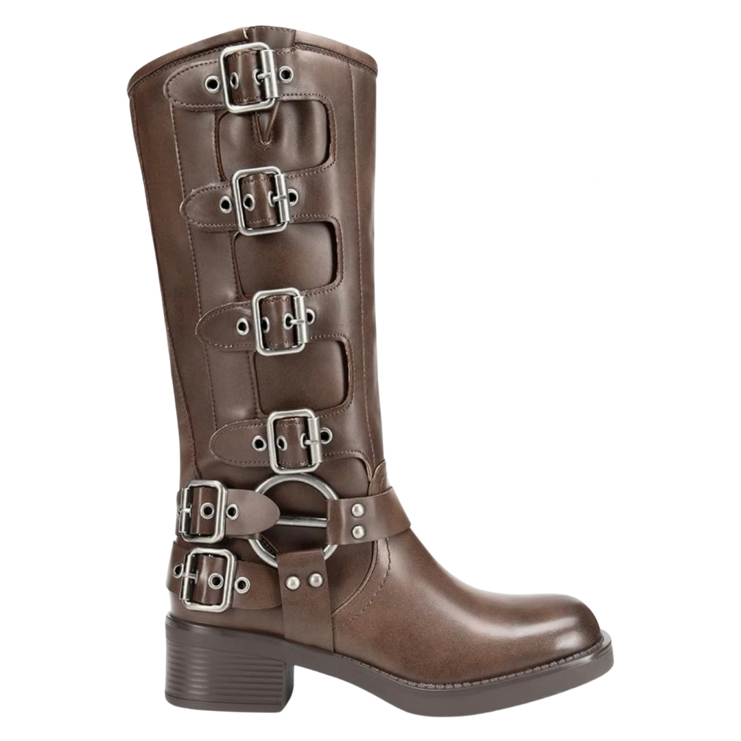 Miranda Moto Boots- brown