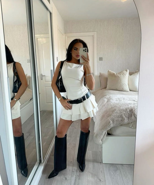 Belle Belted Mini Dress