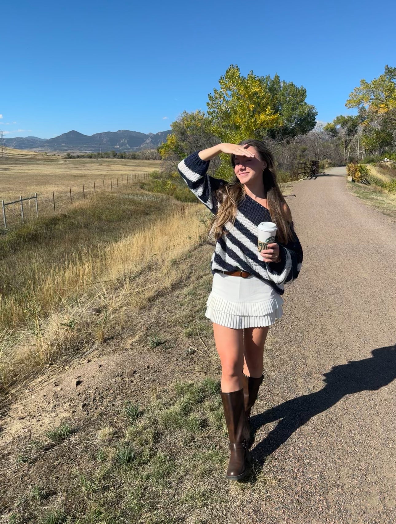 Isabelle Striped Sweater- Gray