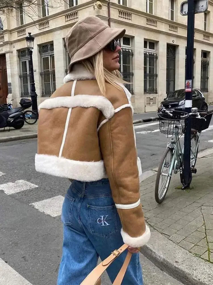Kiera Leather Fur lined Jacket