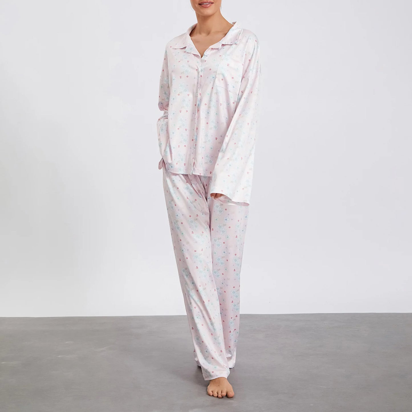 Garden Breeze Pajama Set- pink