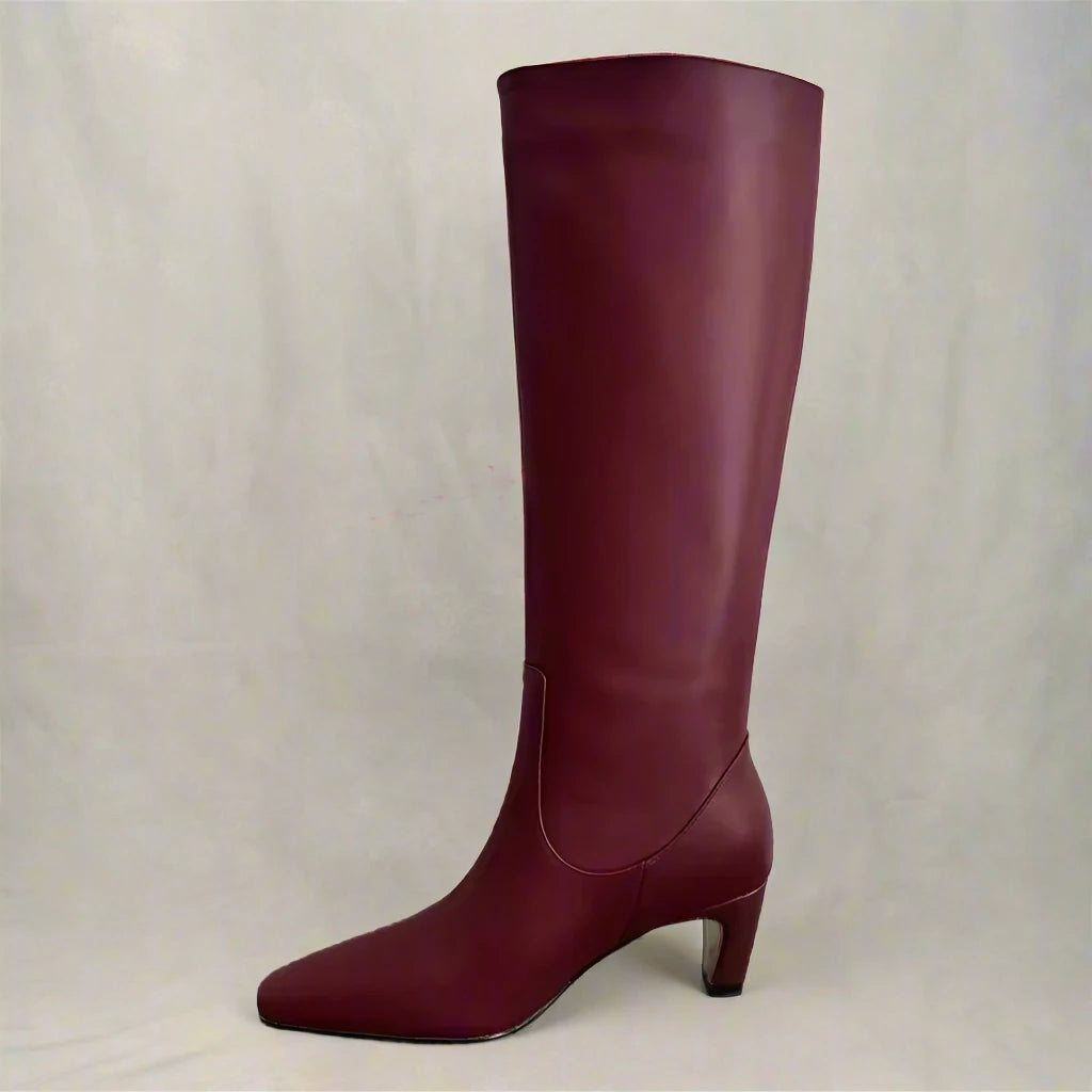 Jasmine Tall Boots- wine