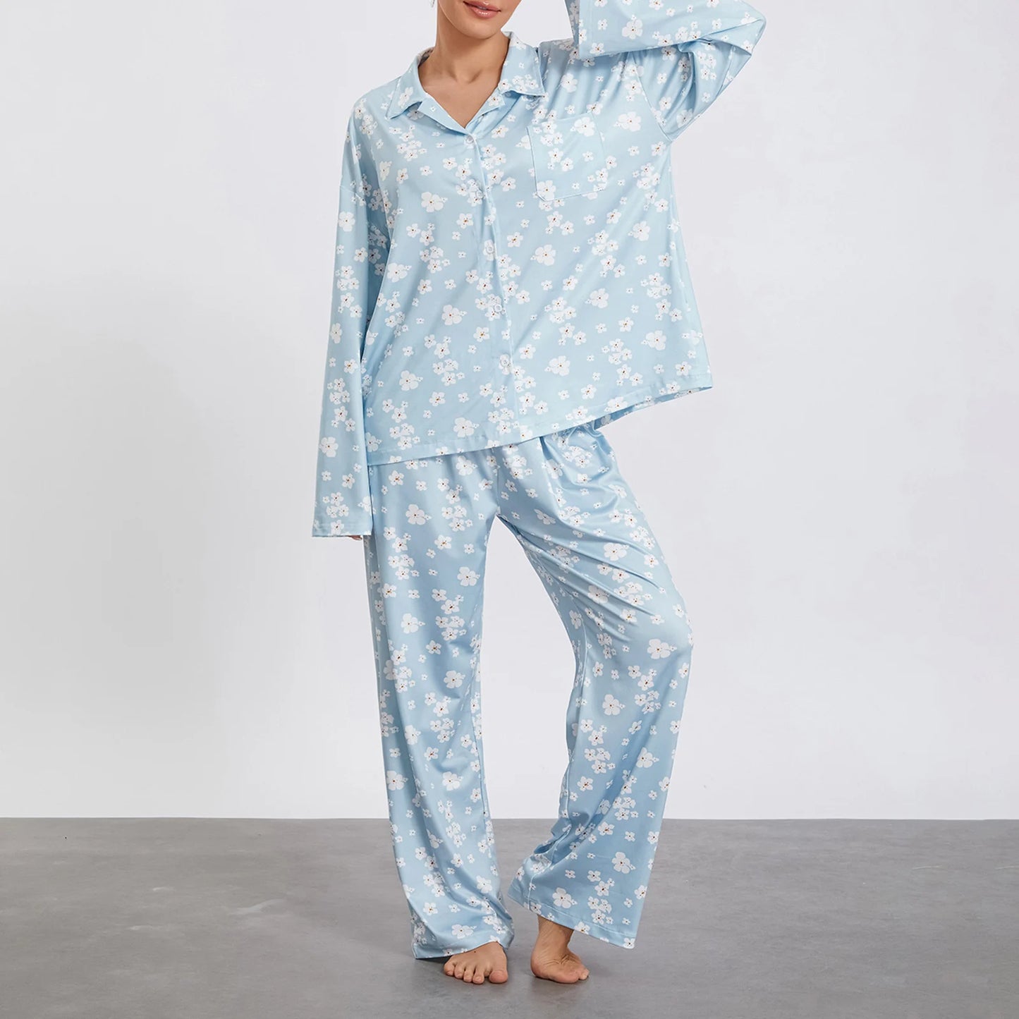 Garden Breeze Pajama Set- pink