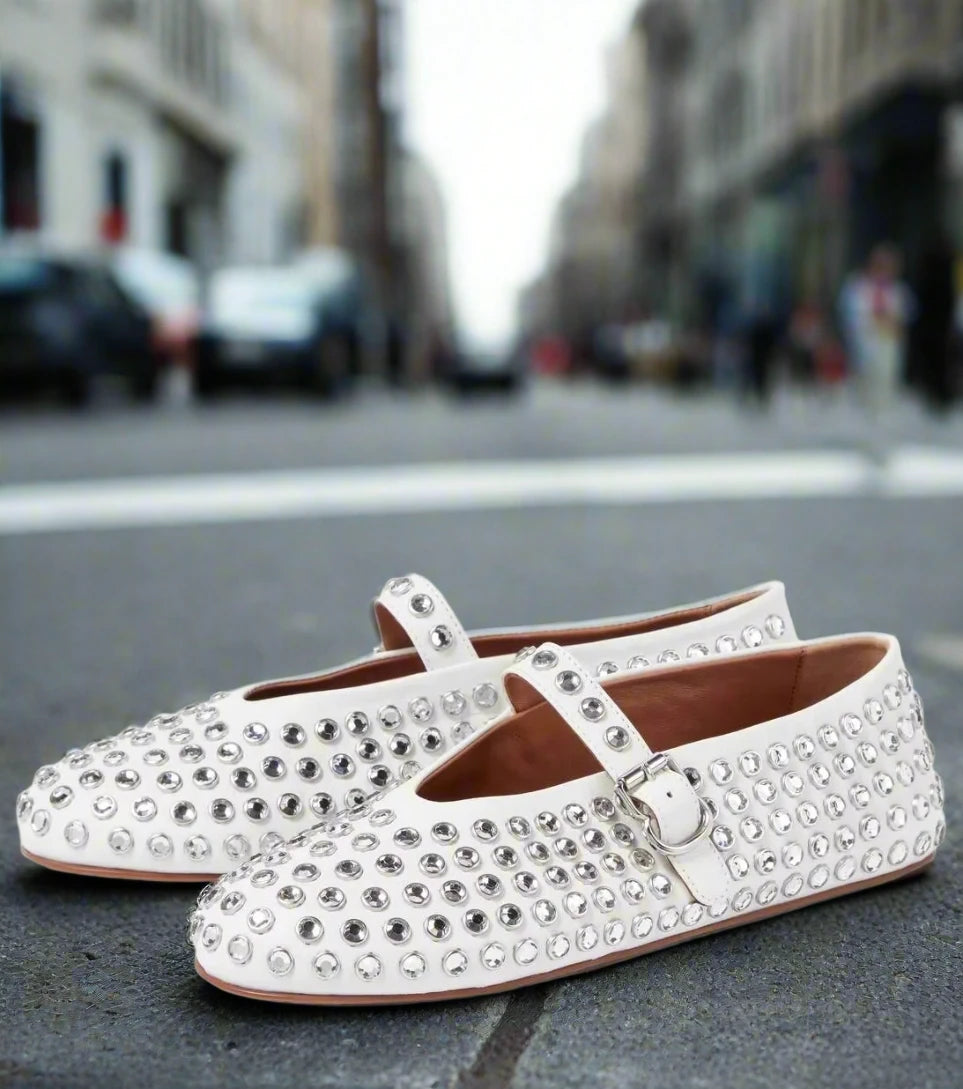 Dazzled Ballet Flats- red