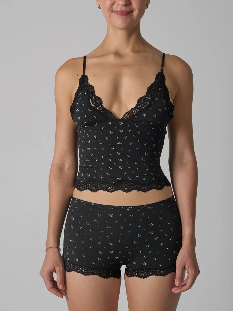 Isla Lace Lounge Set – Bralette & Boyshort Duo