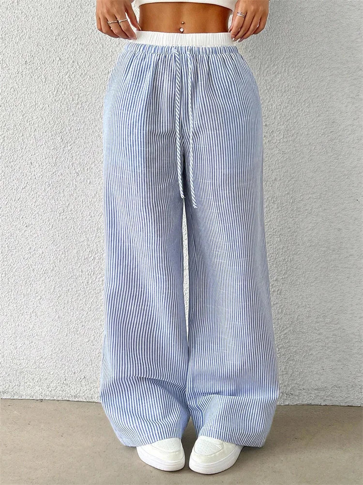 Candice Double Waistband Pants- pink
