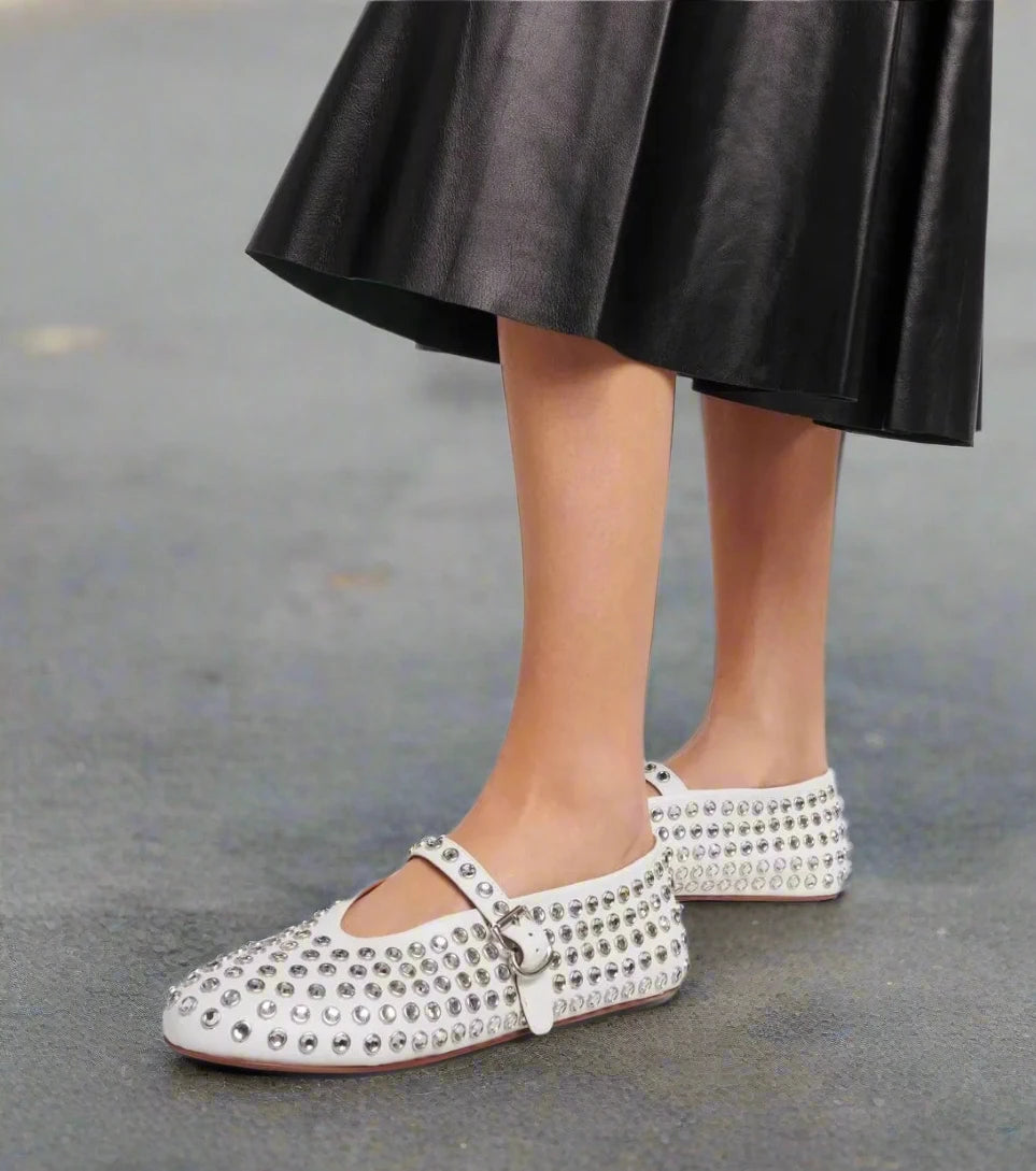Dazzled Ballet Flats- red