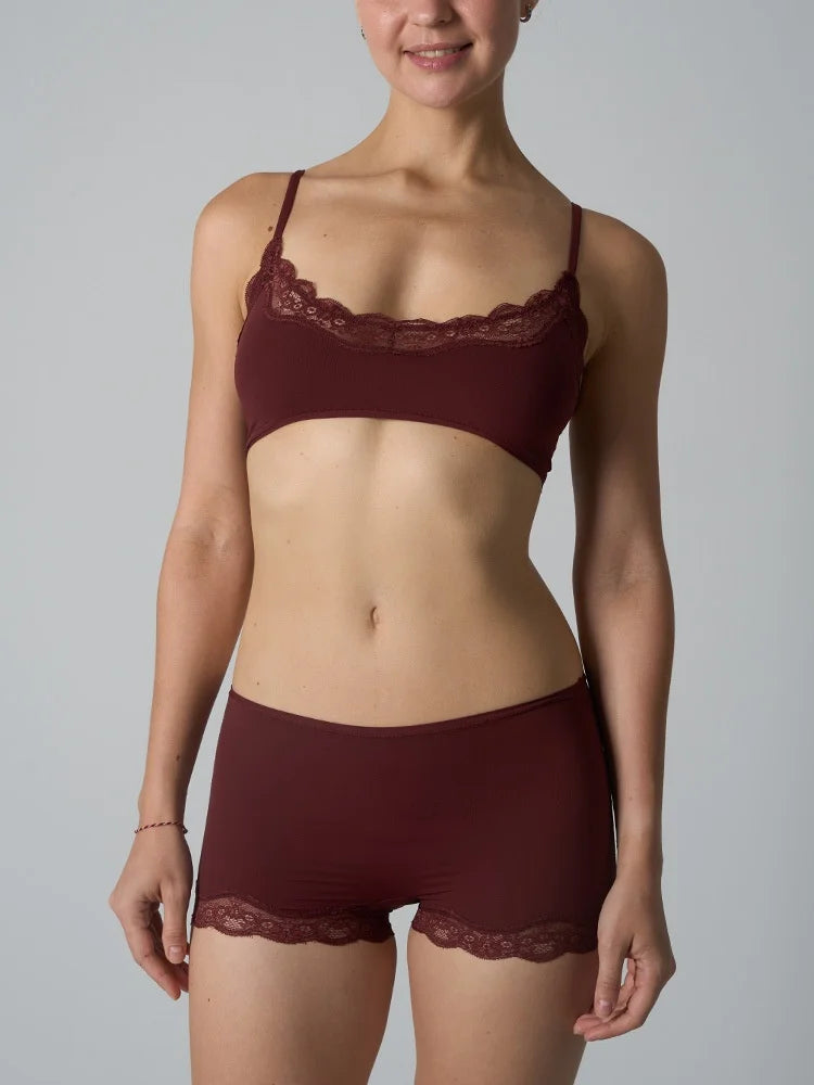 Isla Lace Lounge Set – Bralette & Boyshort Duo