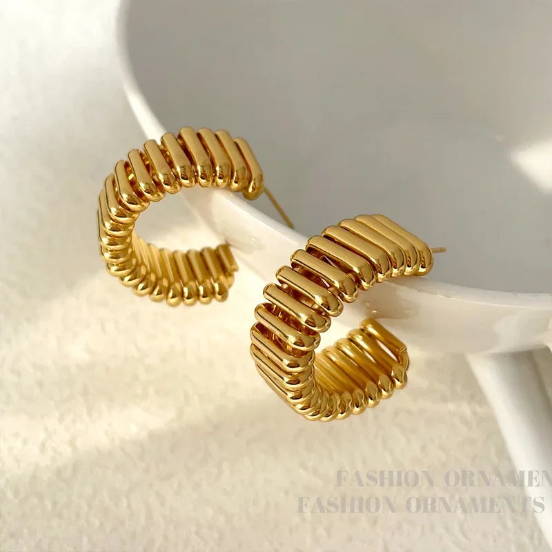 Feeling Groovy Hoops- silver