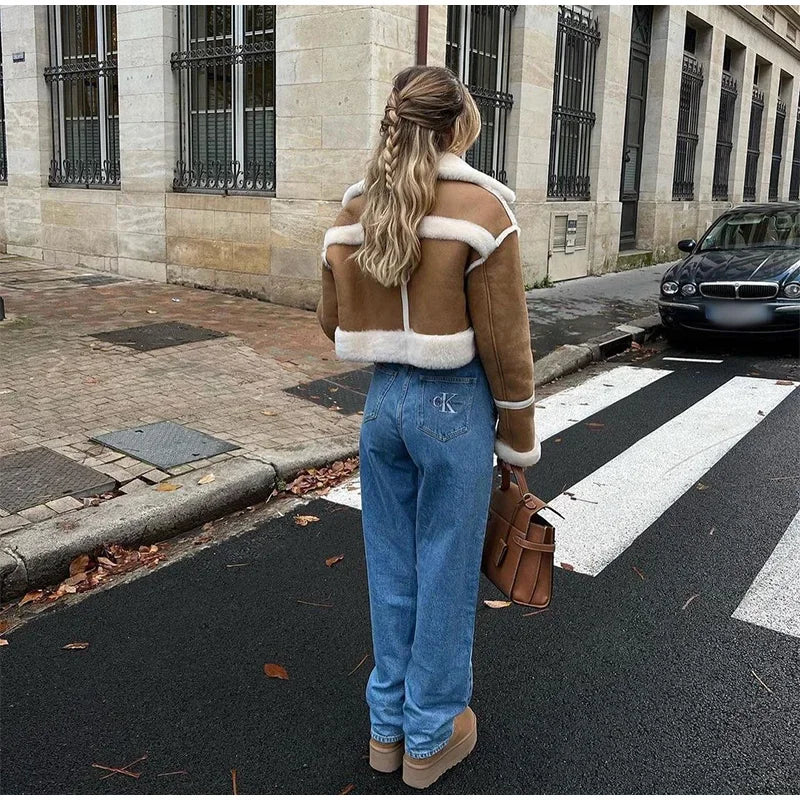 Kiera Leather Fur lined Jacket