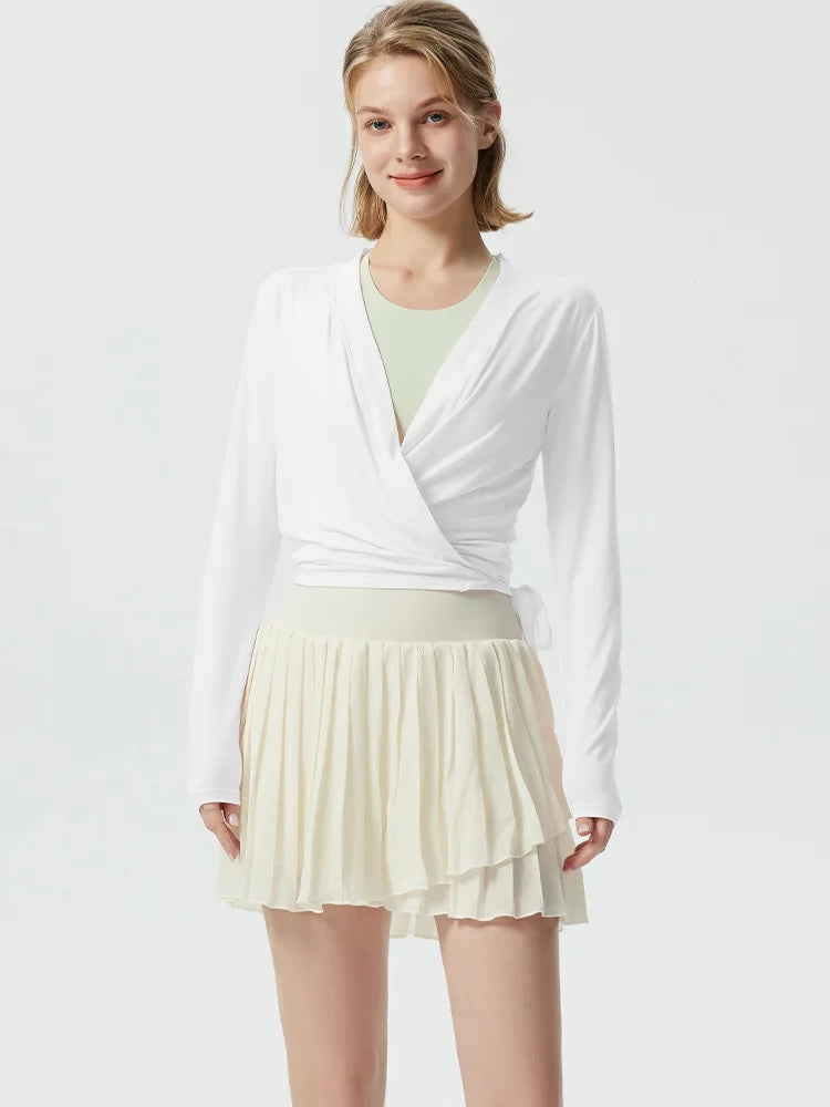 Penelope Pilates Wrap Top- pink
