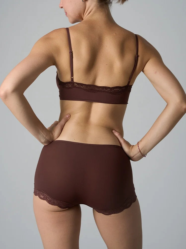 Isla Lace Lounge Set – Bralette & Boyshort Duo