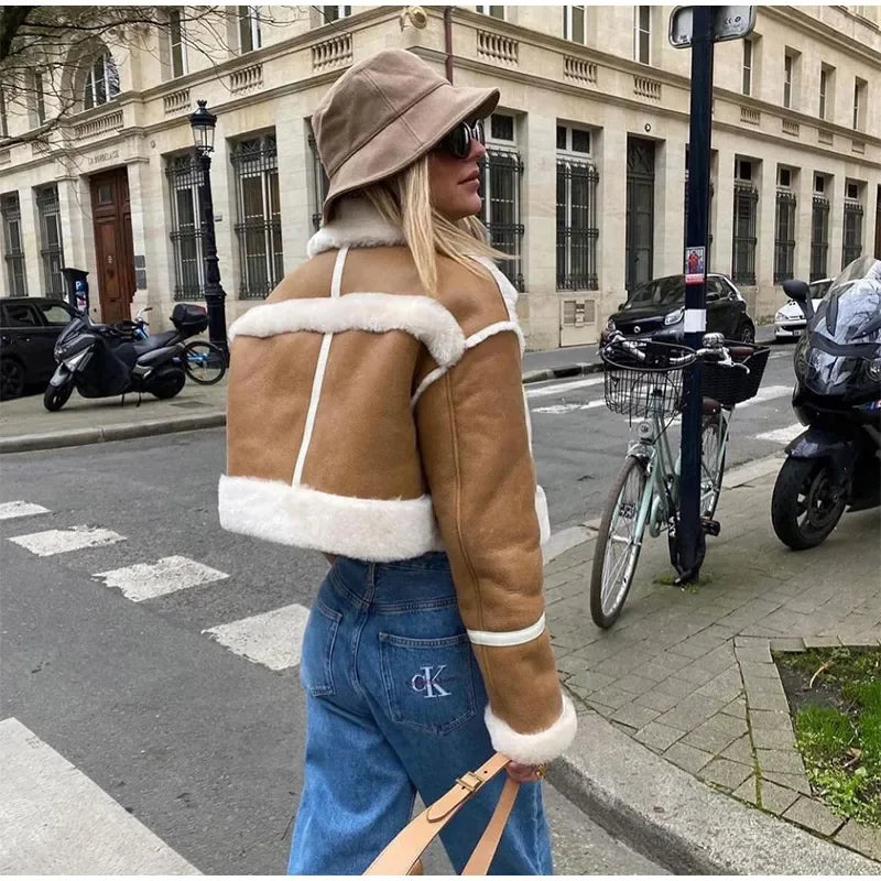 Kiera Leather Fur lined Jacket