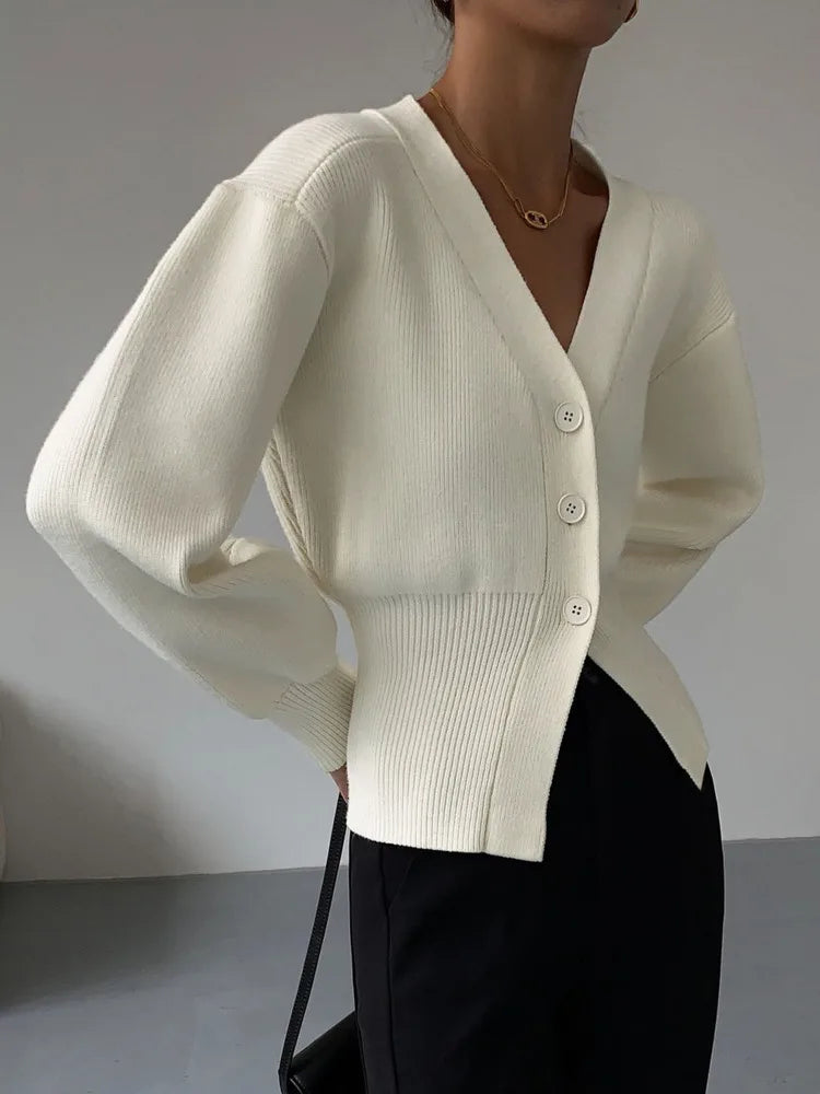 Crème Cardigan- white