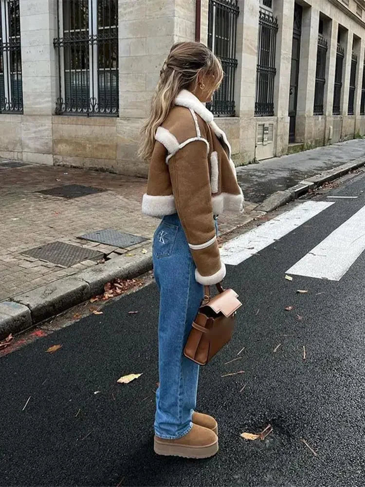 Kiera Leather Fur lined Jacket