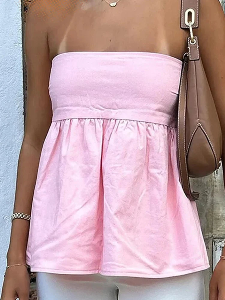 Chloe Tube Top- pink