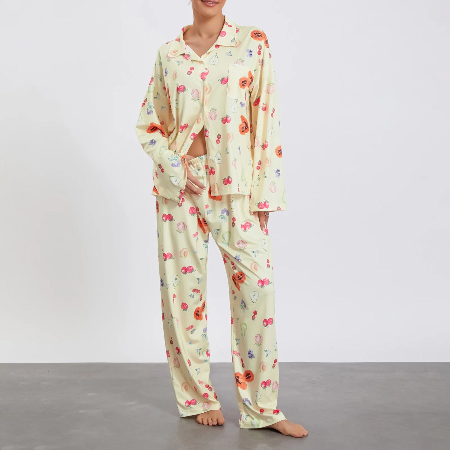 Garden Breeze Pajama Set- pink