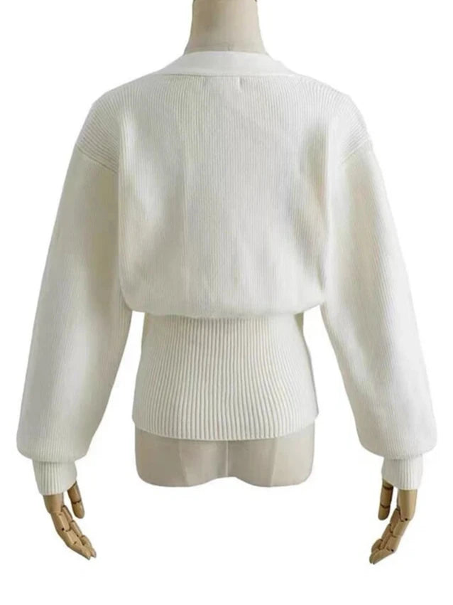 Crème Cardigan- white
