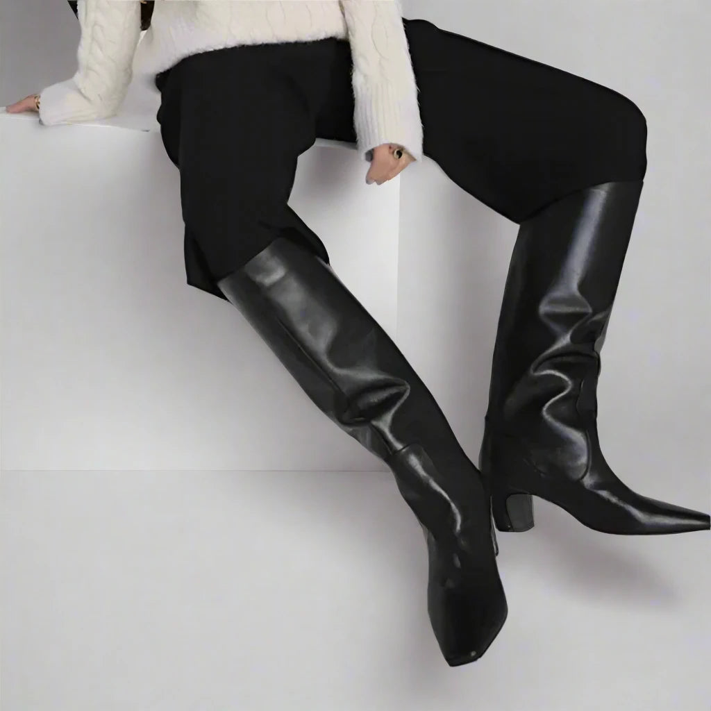 Jasmine Tall Boots- wine