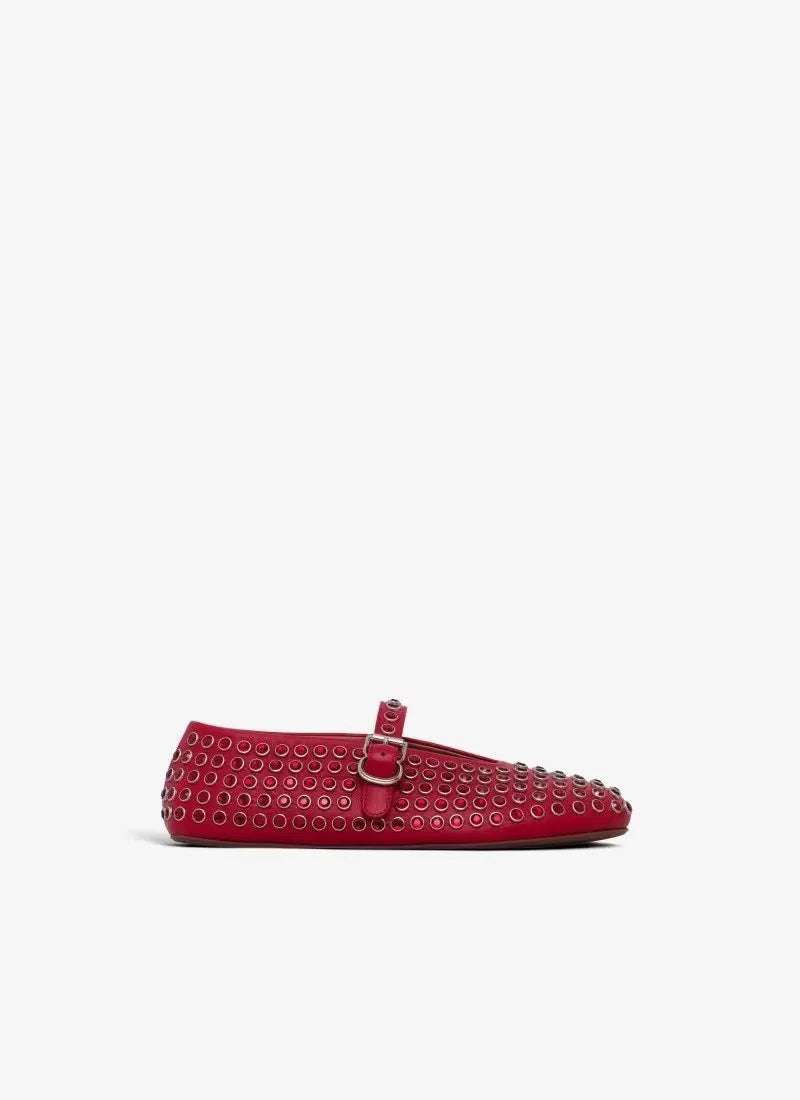 Dazzled Ballet Flats- red