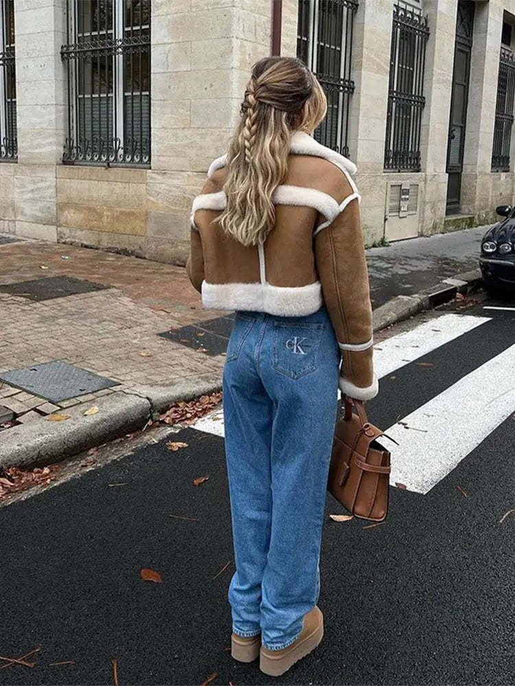 Kiera Leather Fur lined Jacket
