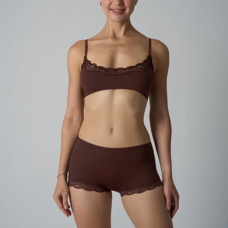 Isla Lace Lounge Set – Bralette & Boyshort Duo