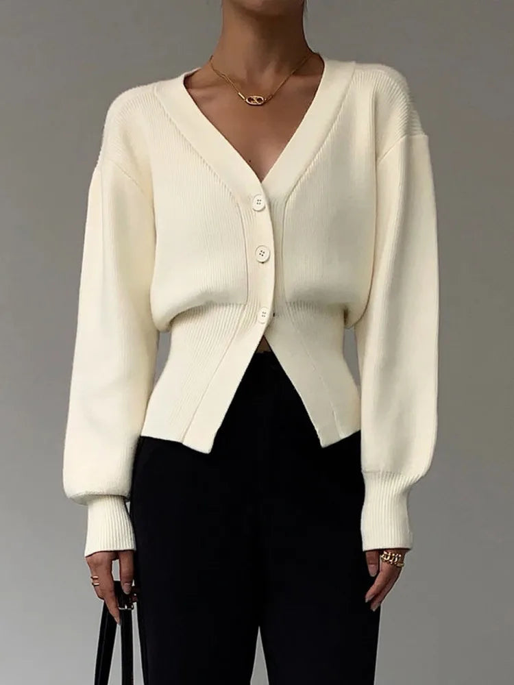 Crème Cardigan- white