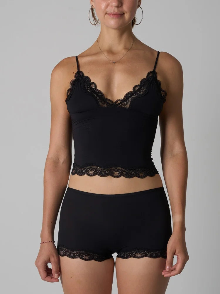 Isla Lace Lounge Set – Bralette & Boyshort Duo
