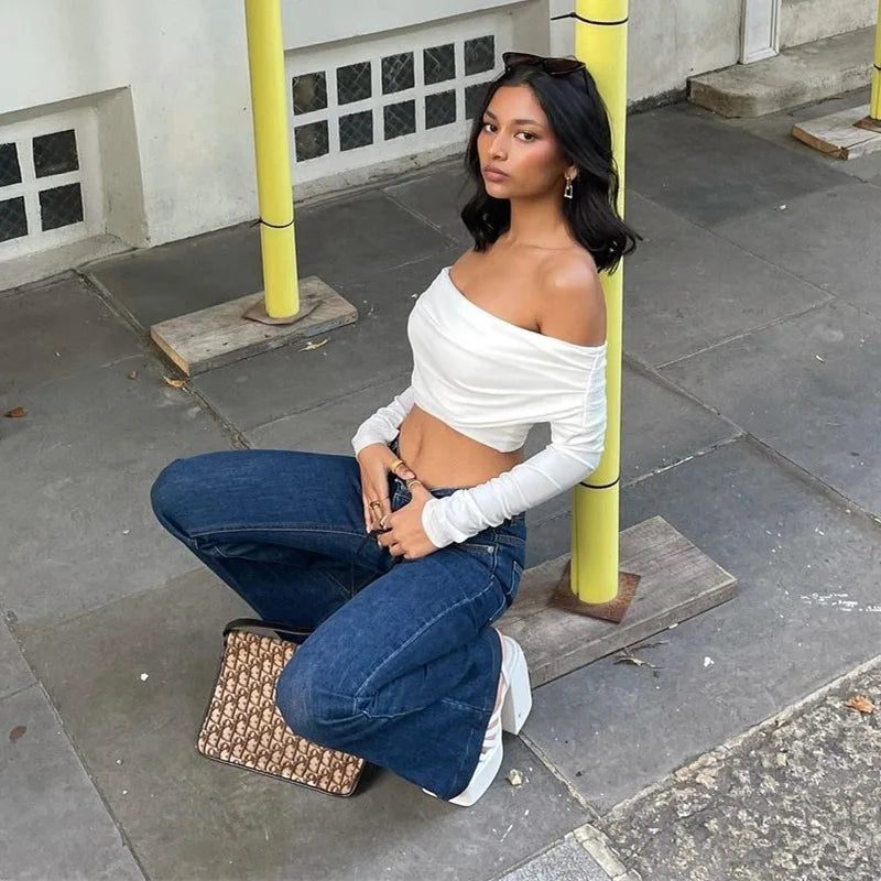 Serena Off-Shoulder Top- black