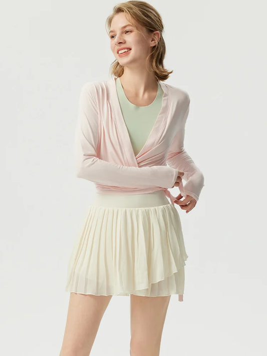 Penelope Pilates Wrap Top- pink