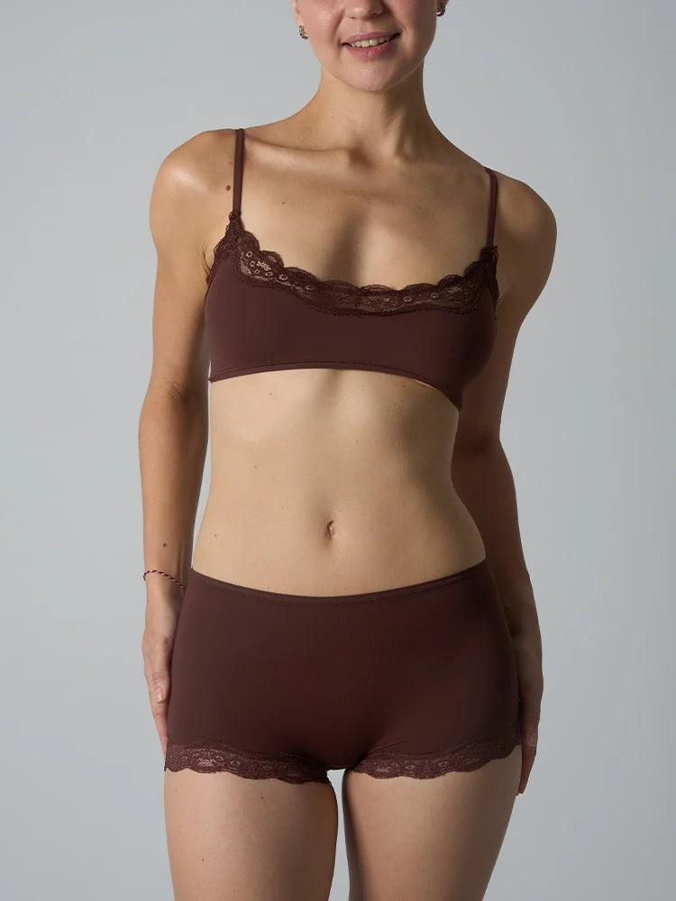 Isla Lace Lounge Set – Bralette & Boyshort Duo