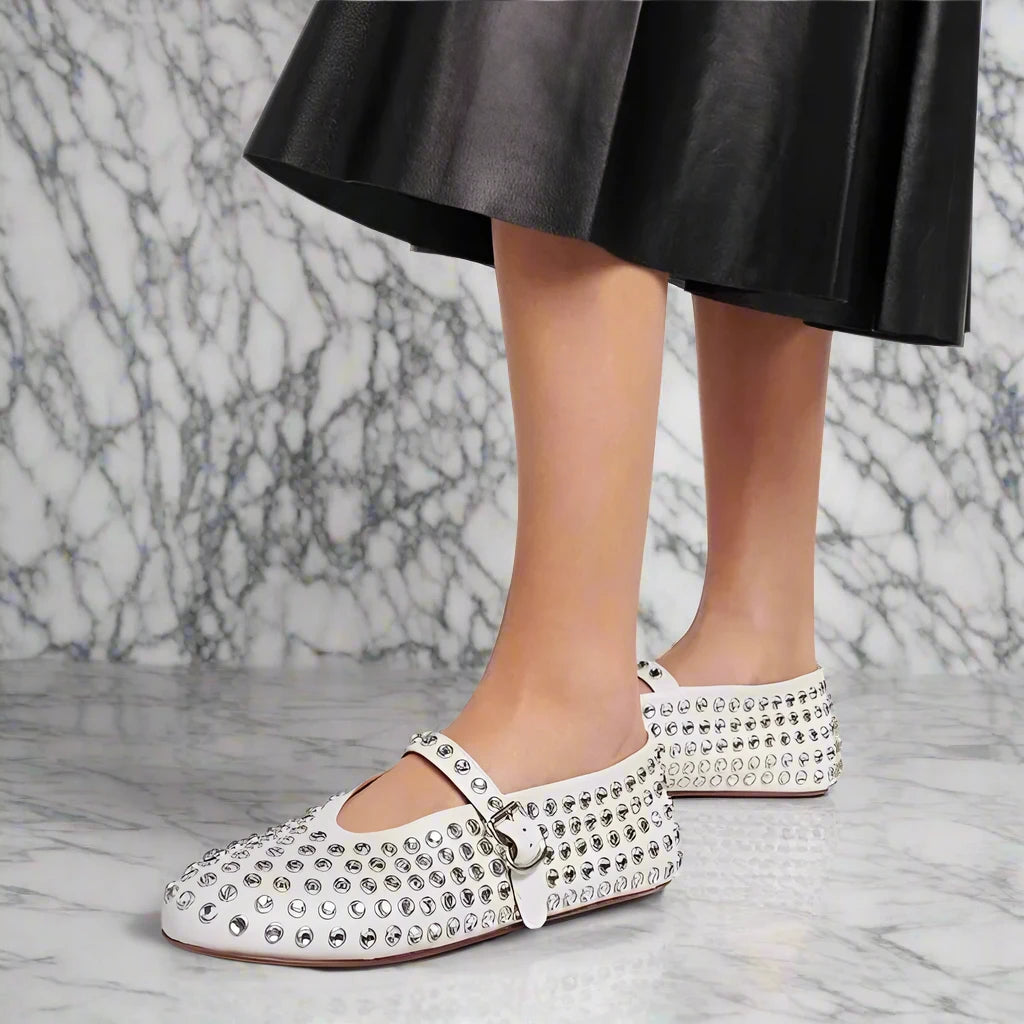 Dazzled Ballet Flats- red