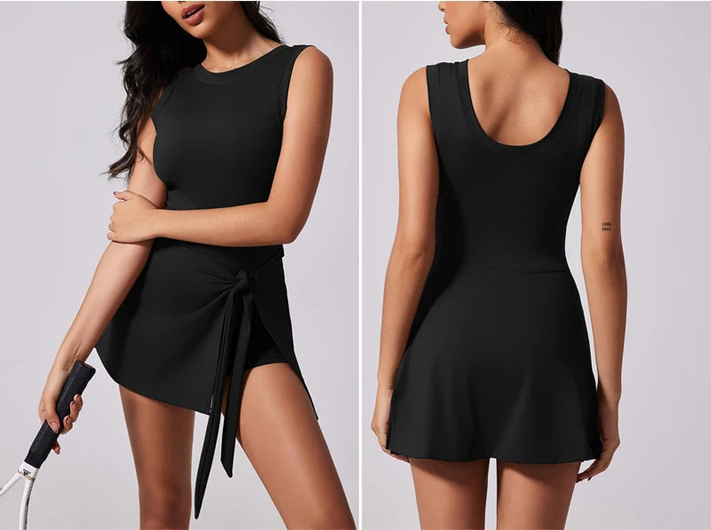 Serve It Up Athletic Dress- Navy