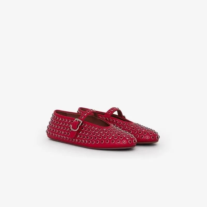 Dazzled Ballet Flats- red