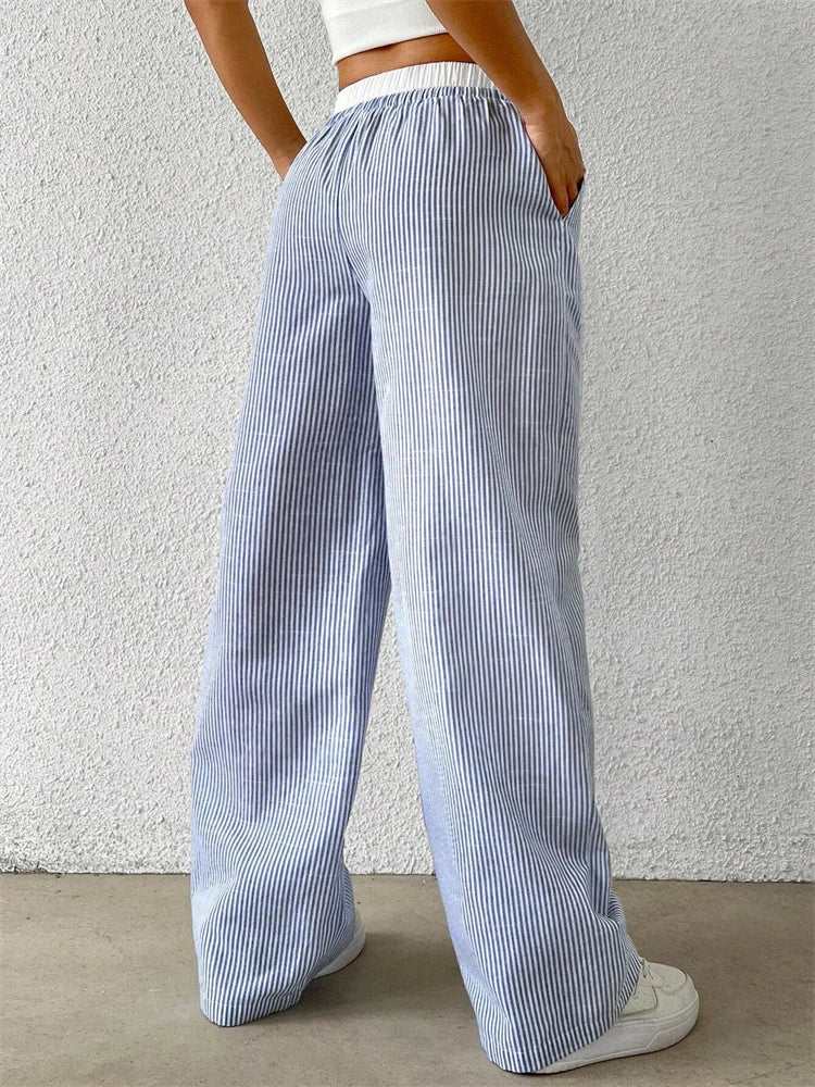Candice Double Waistband Pants- pink