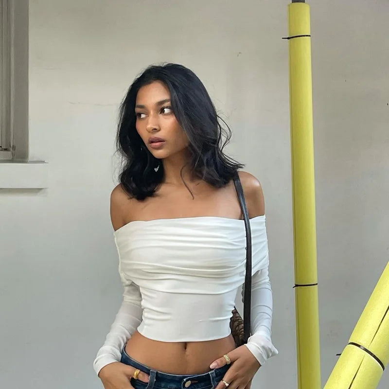 Serena Off-Shoulder Top- black