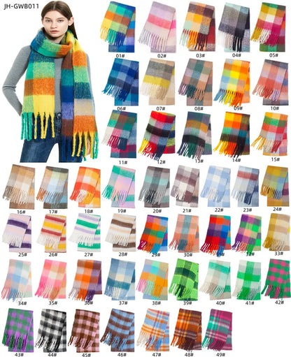 Charlie Plaid Warm Fuzzy Scarf