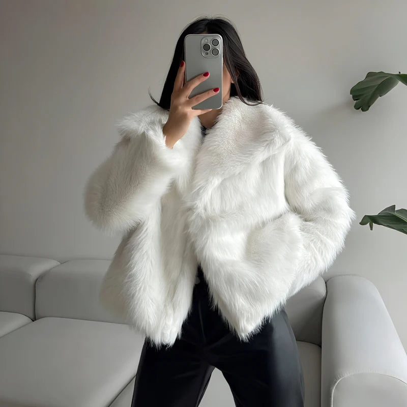 Winter Whisper Fur Coat- pink