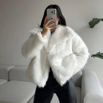 Winter Whisper Fur Coat- pink