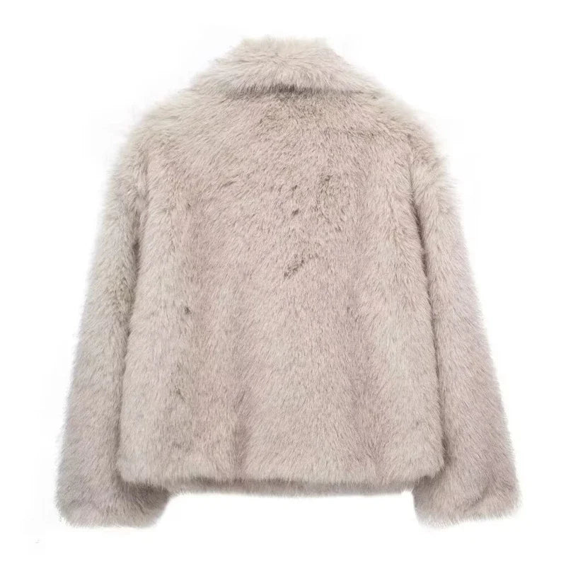 Winter Whisper Fur Coat- pink