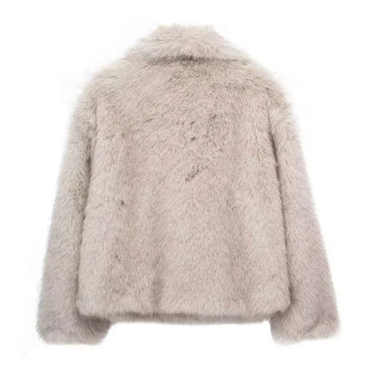 Winter Whisper Fur Coat- pink