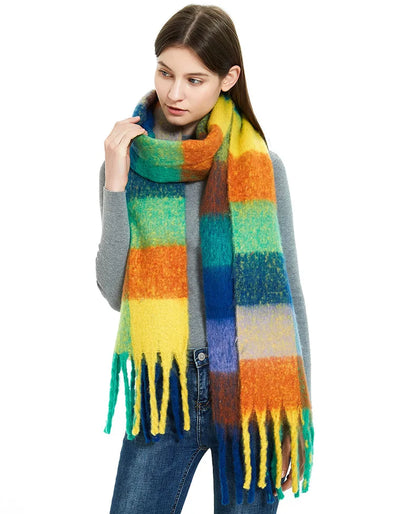 Charlie Plaid Warm Fuzzy Scarf