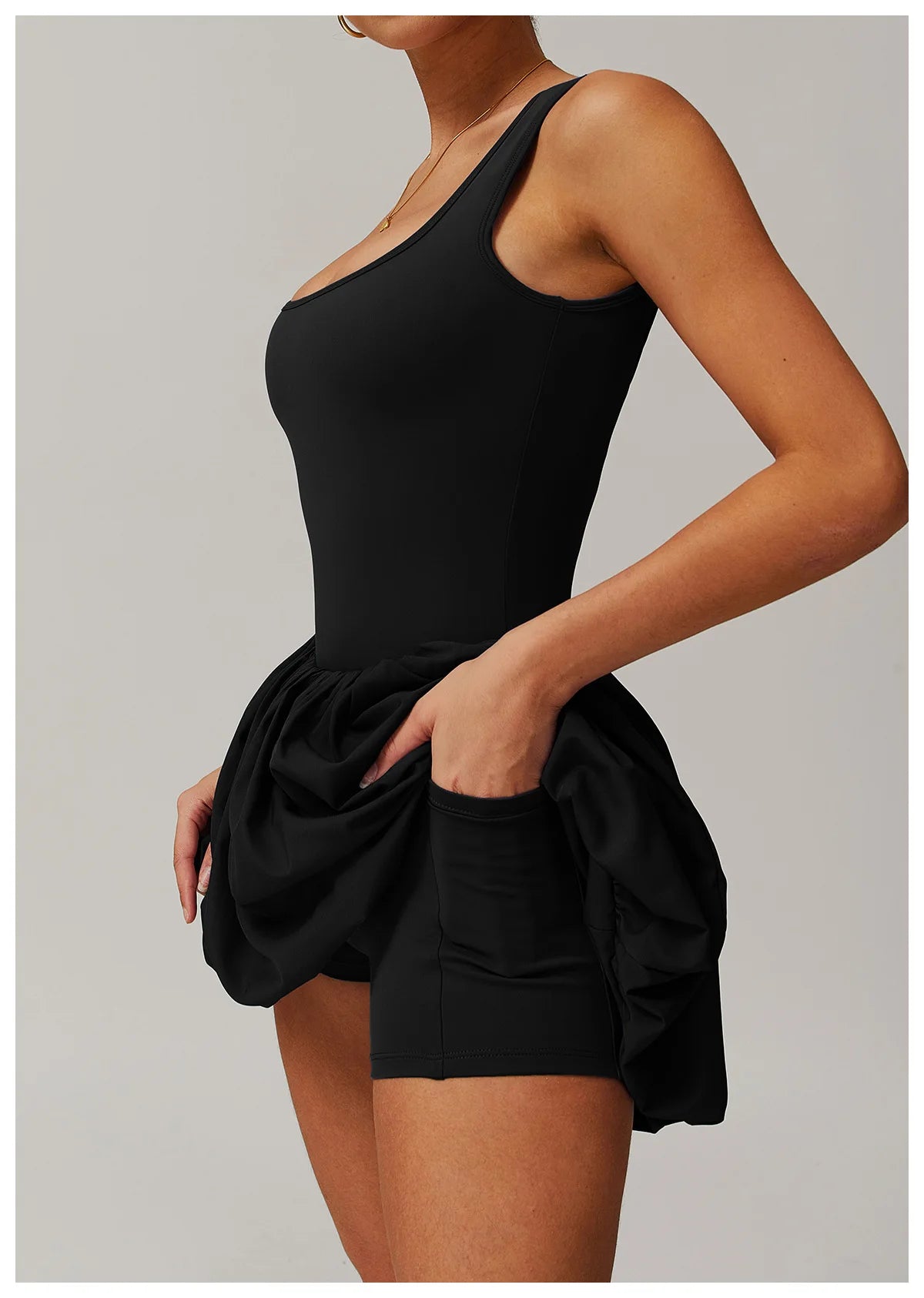 The Court Crush Athletic Dress- Black