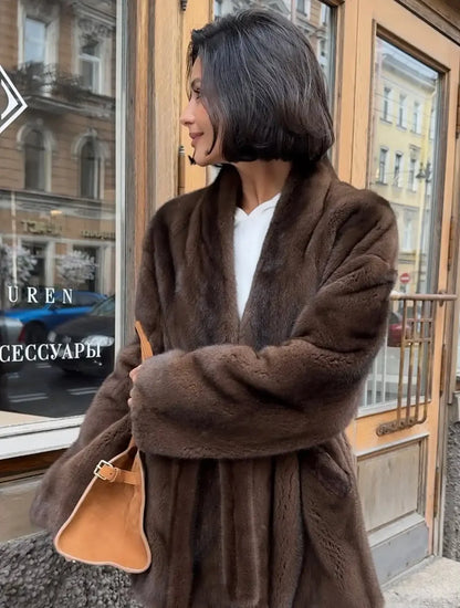 Espresso Embrace Fur Jacket