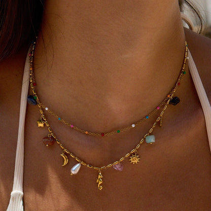 Golden Tide Charm Necklace