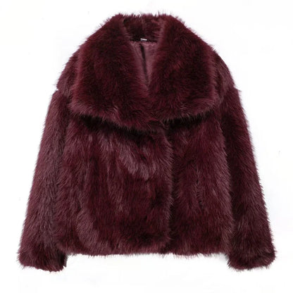 Winter Whisper Fur Coat- pink