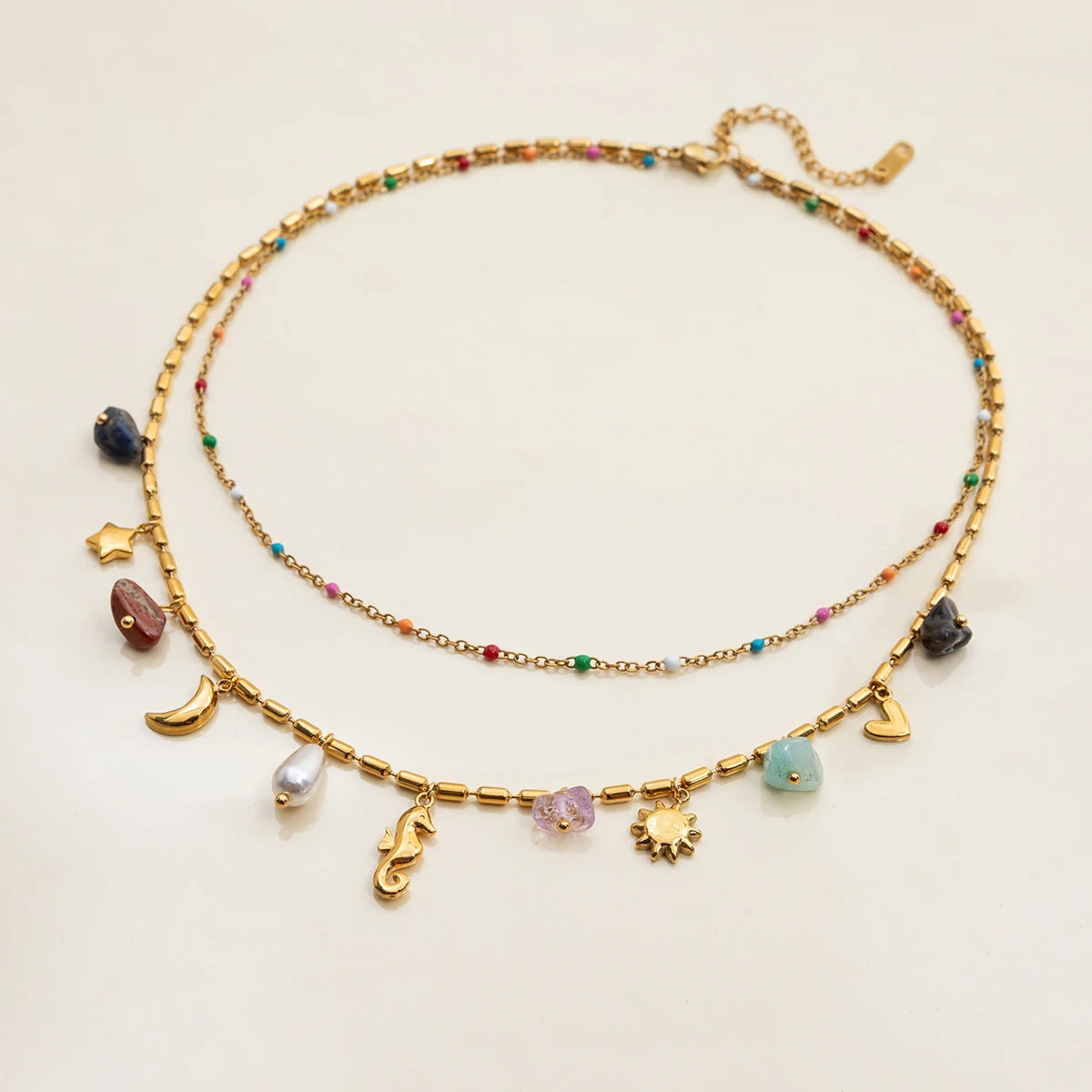 Golden Tide Charm Necklace